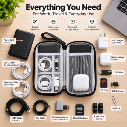 Velora TechVault Travel Organizer