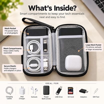 Velora TechVault Travel Organizer