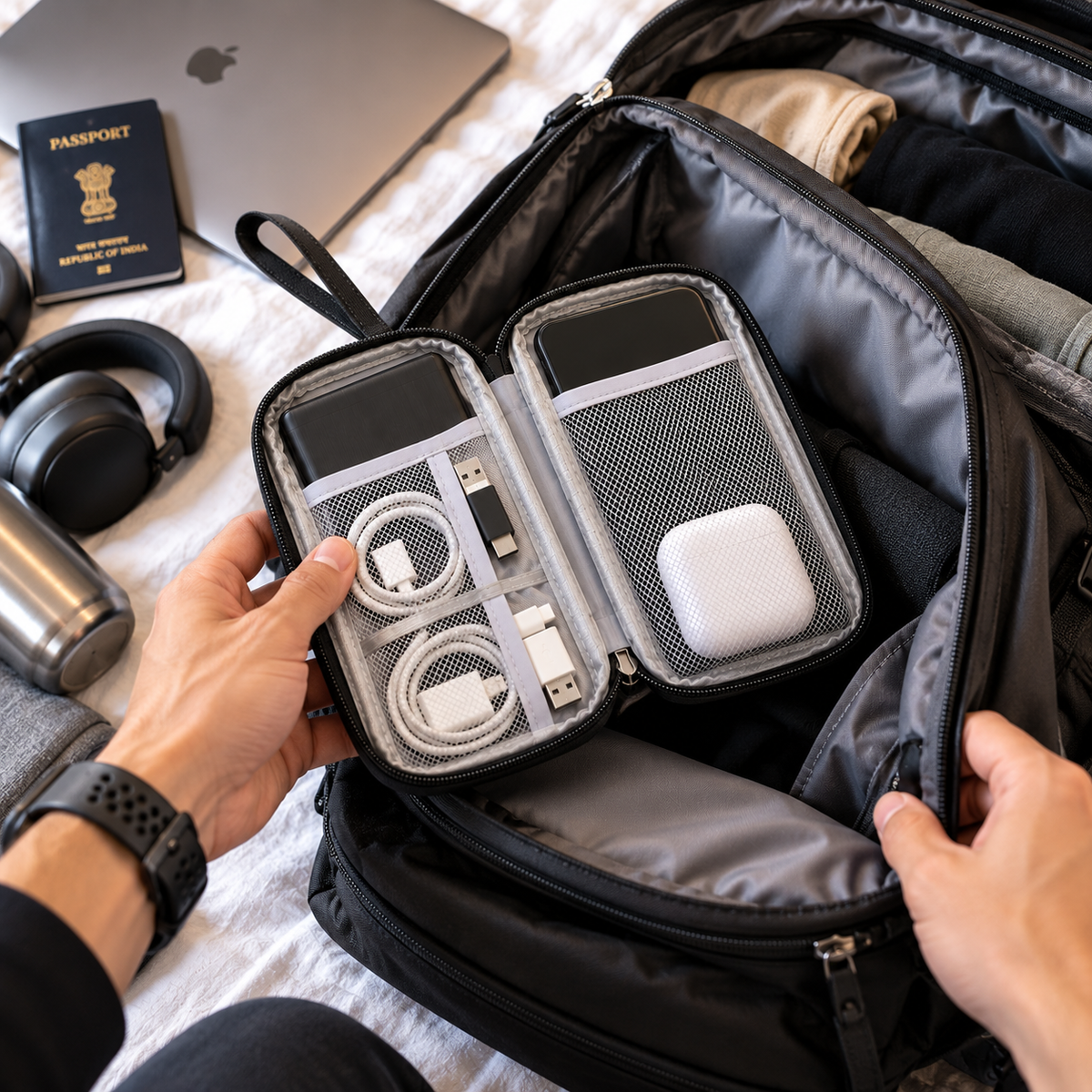 Velora TechVault Travel Organizer
